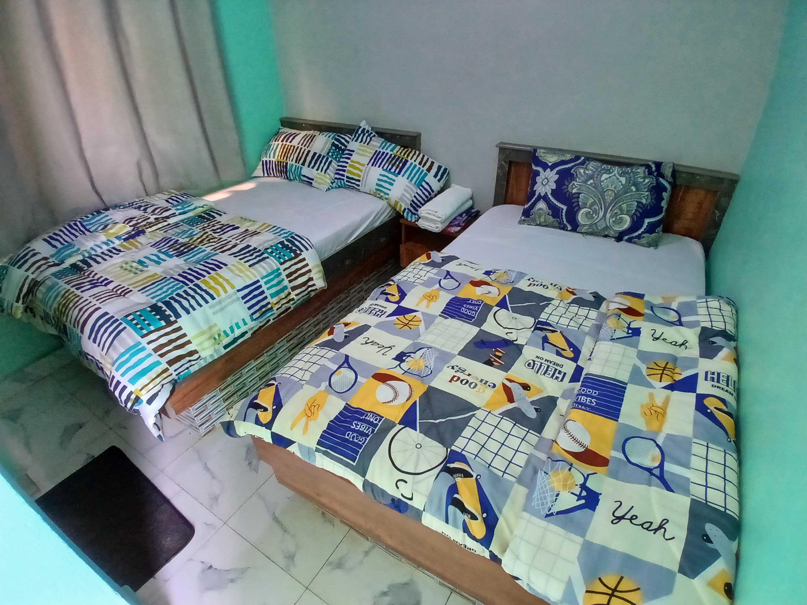 Comfortable accommodation rooms indoors
